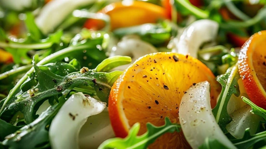 Recette de salade roquette, fenouil et orange