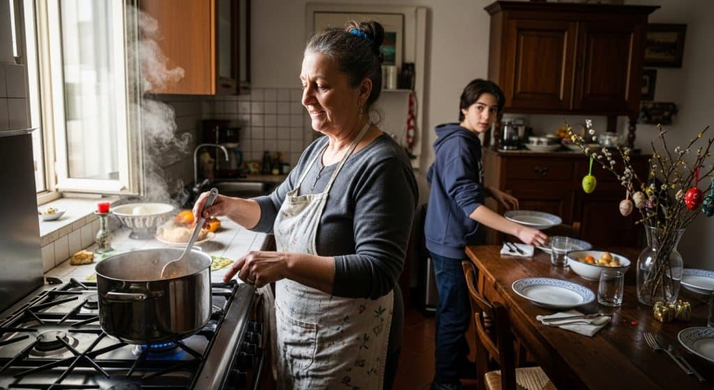 Agneau mijoté : recette italienne de pâques à la sauce aux œufs