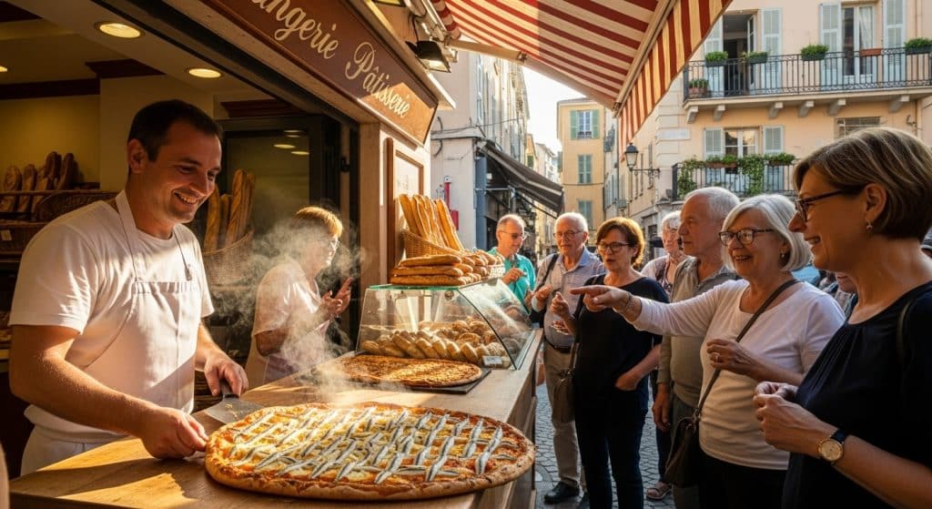 Pissaladière niçoise croustillante : anchois frais et oignons fondants