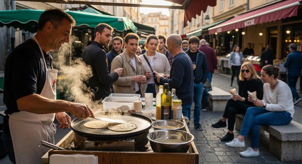 Socca niçoise croustillante : snack idéal pour impressionner