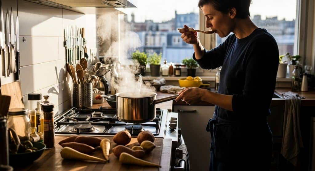 Velouté de patate douce et panais : recette gourmande